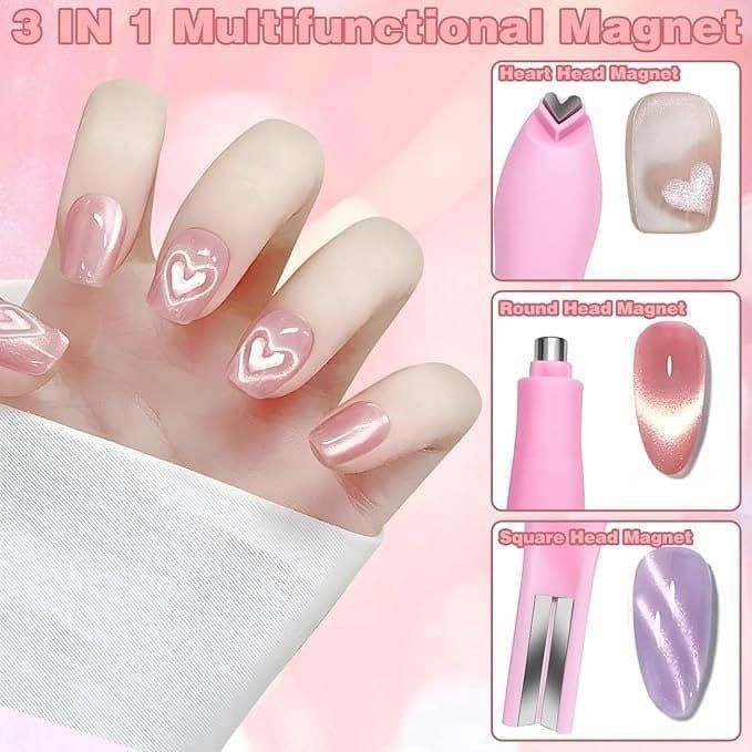 3 in 1 Cat Eye Nail Versatile Magnet Tool (Pack of 2)